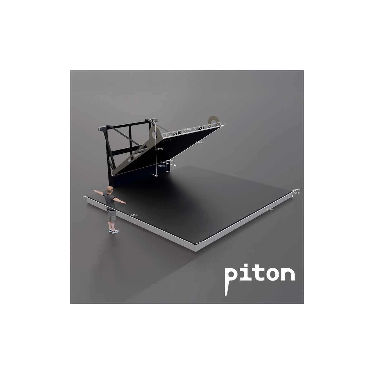 PITON - Mur inclinable 12'x12'