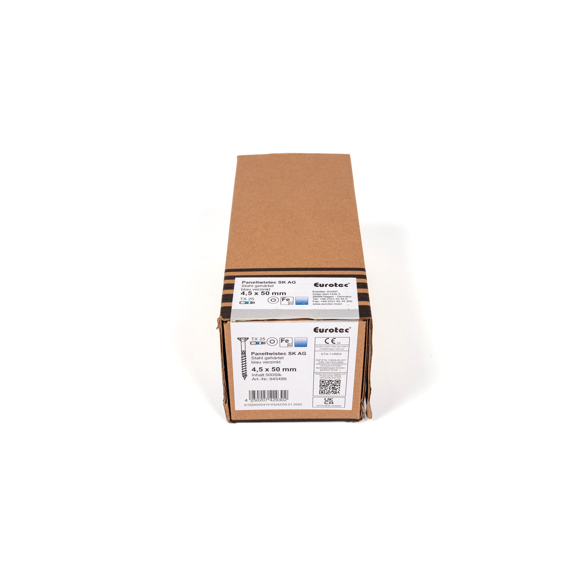 VBA T25 - 4,5 x 50 mm - Filetage partiel - Boîte de 500