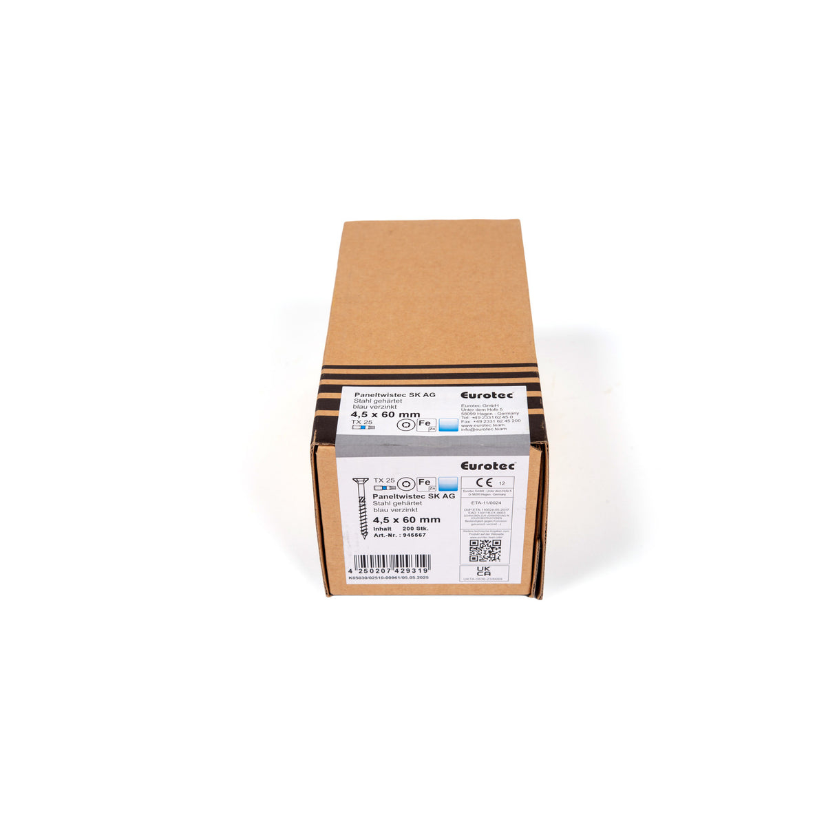VBA T25 - 4,5 x 60 mm - Filetage partiel - Boîte de 200