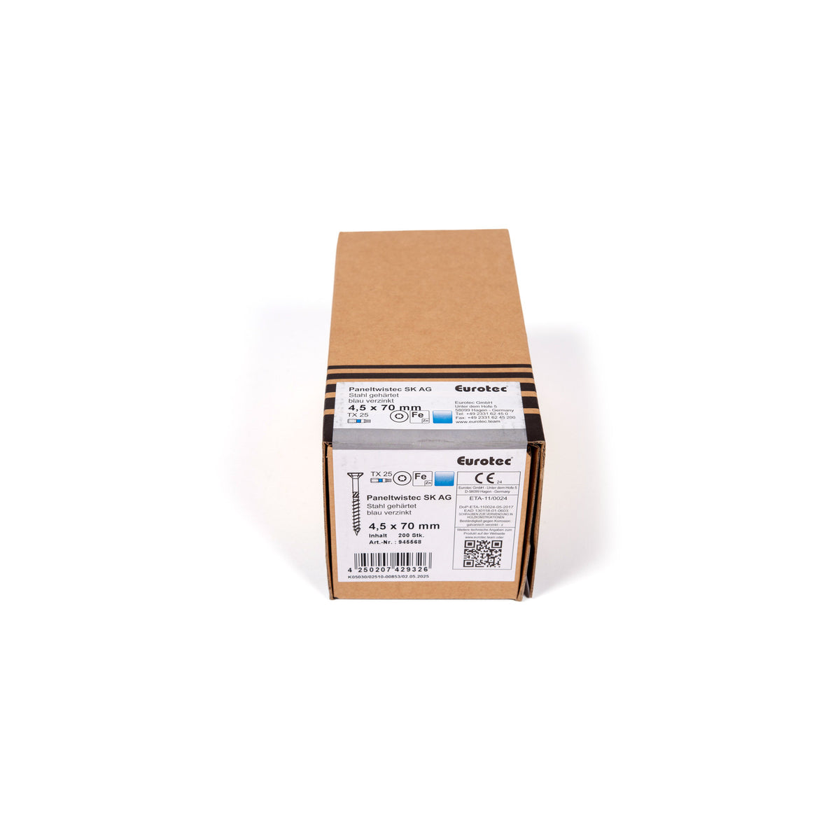 VBA T25 - 4,5 x 70 mm - Filetage partiel - Boîte de 200