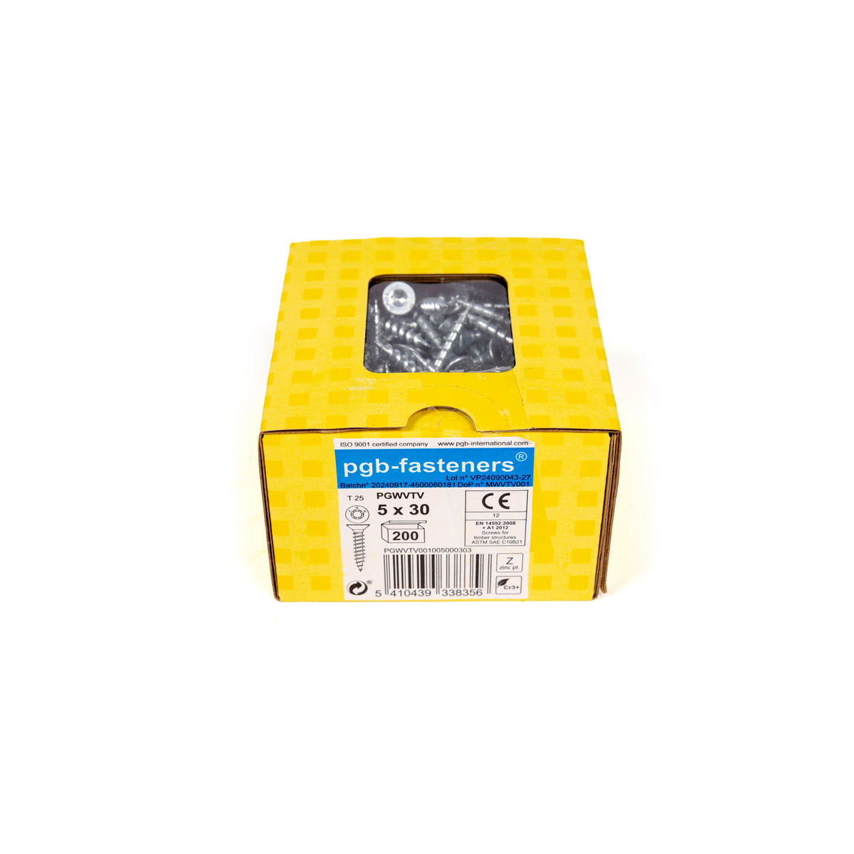 VBA T25 - 5 x 30 mm - Filetage total - Boîte de 200
